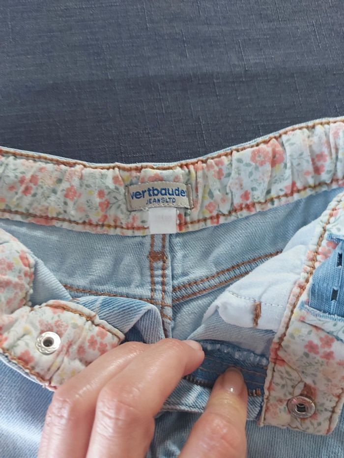 Bermuda Vertbaudet jeans clair 4 ans - photo numéro 8