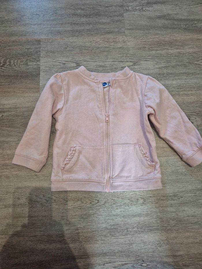 Gilet veste rose pâle