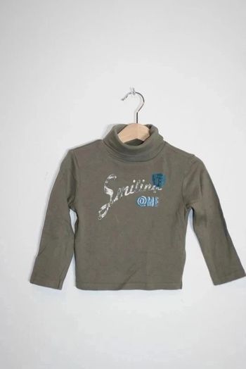 Sous pull kaki Okaidi 2 ans