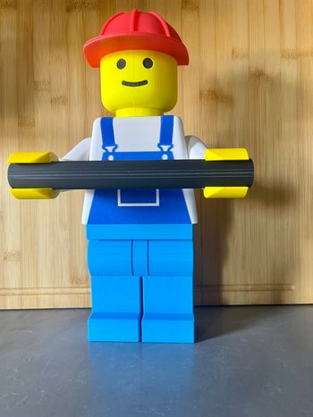 Porte-Papier Toilette Style Lego Travailleur – Déco Fun & Originale Salle de Bain
