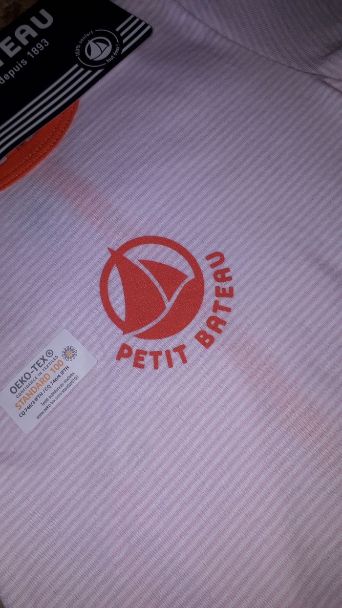 Pyjama dors bien coton fille Petit bateau neuf - 12 mois - photo numéro 2