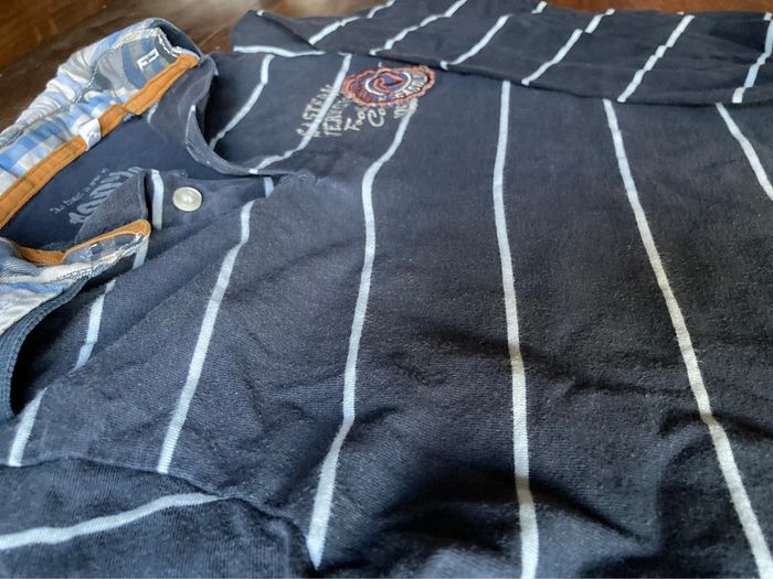 Polo 8 ans rayé bleu marine et ciel Palomino C&A - photo numéro 5