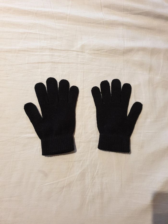 Paire de gants noire extensible enfant - photo numéro 4
