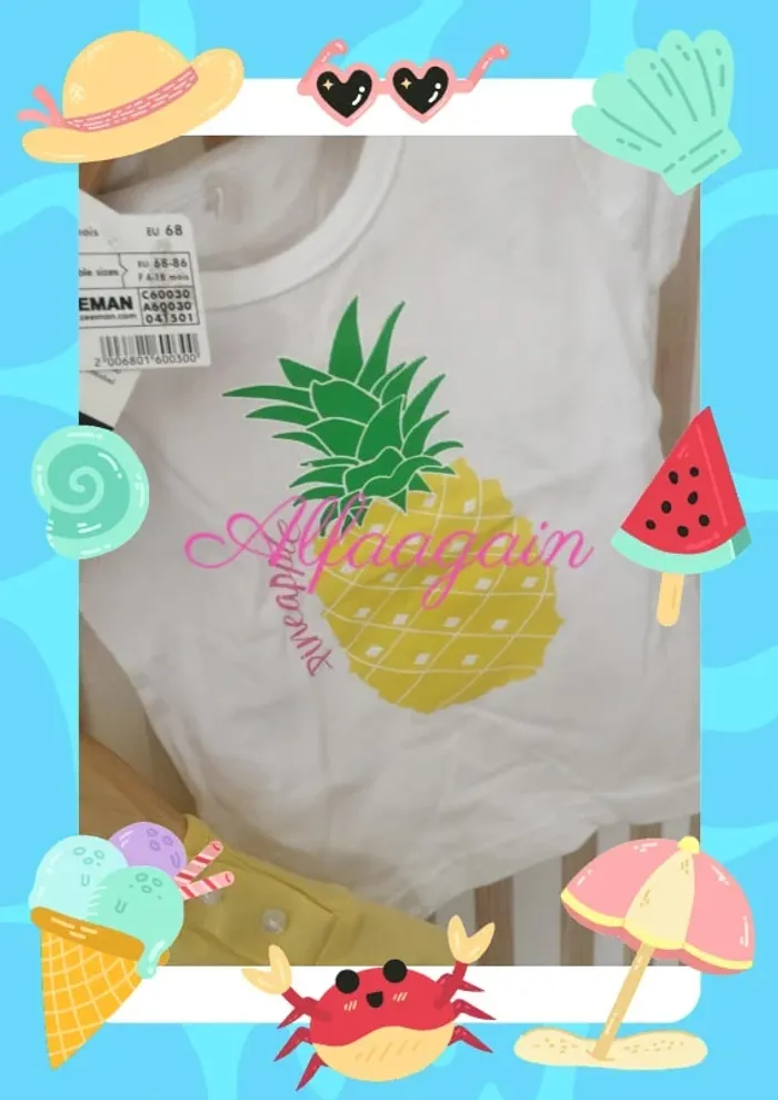 Lot t-shirts fille 6mois neufs - photo numéro 4