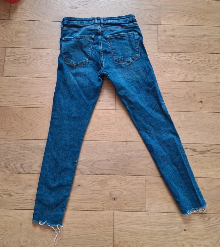 Jean Mango modèle Isa bleu foncé skinny style crop taille 36 - photo numéro 2