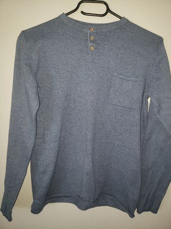 Pull fin  bleu chiné 12 ans