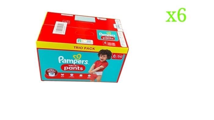 Lot de 576 Couches Pampers Baby Dry Pants 14-19KG Taille 6 Neuf - photo numéro 2