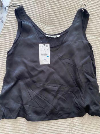 Top satin L Zara