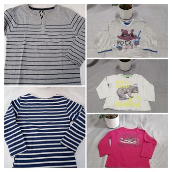 lot 5 tee shirt manches longues