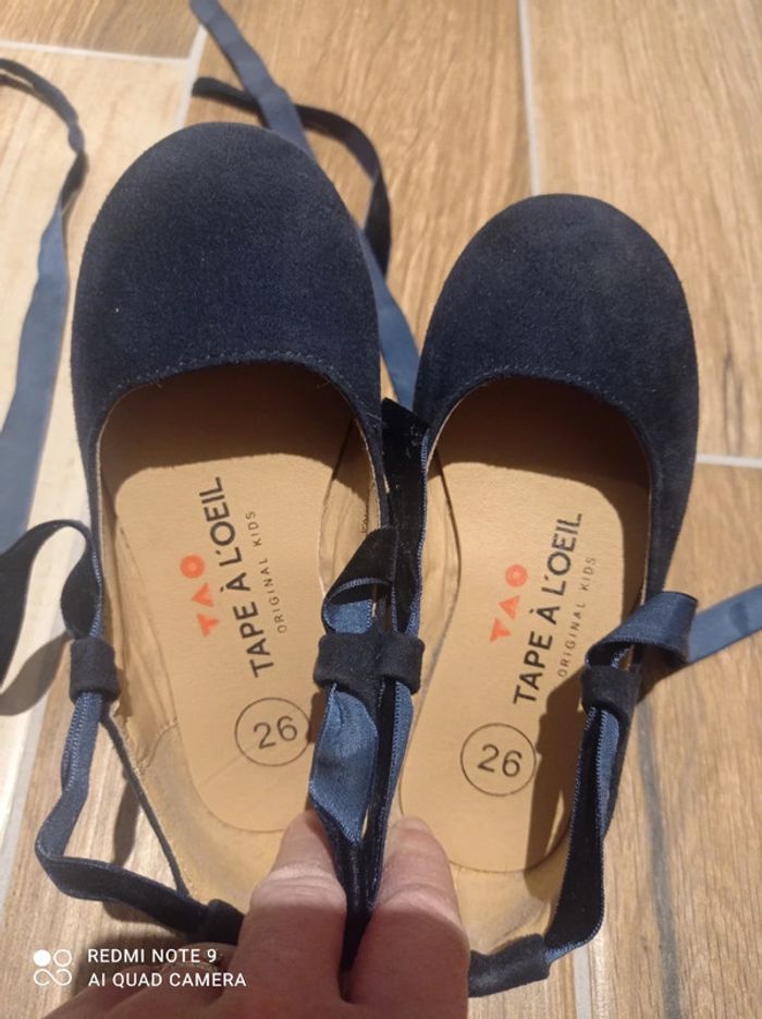 Ballerines suédine marine Tape à l'oeil t.26 - photo numéro 7