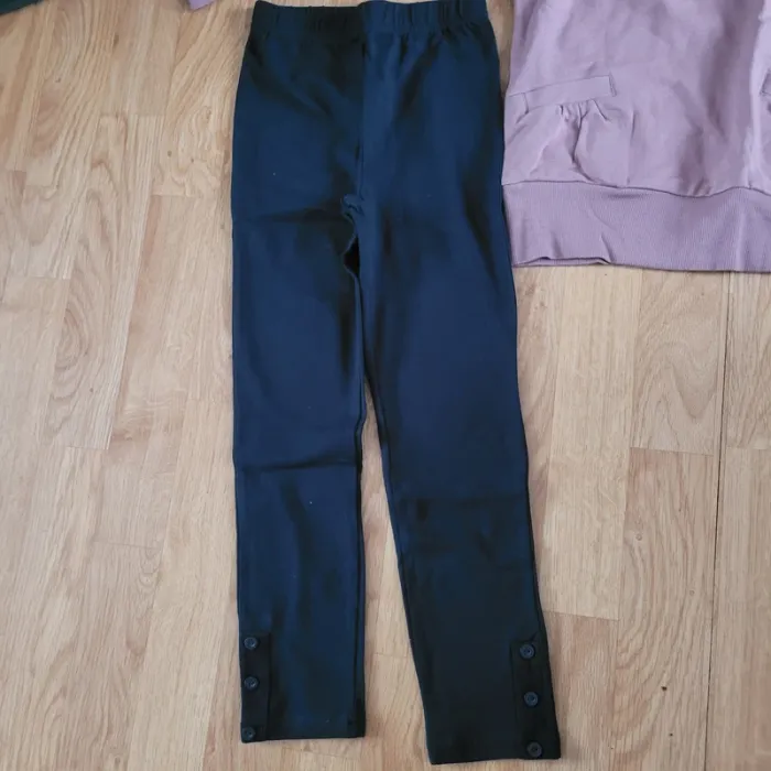 💜 vertbaudet 7 ans neuf - ensemble FILLE sweat violet + legging marine 💜 - photo numéro 3