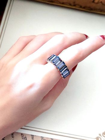 Magnifique bague pierre mauve