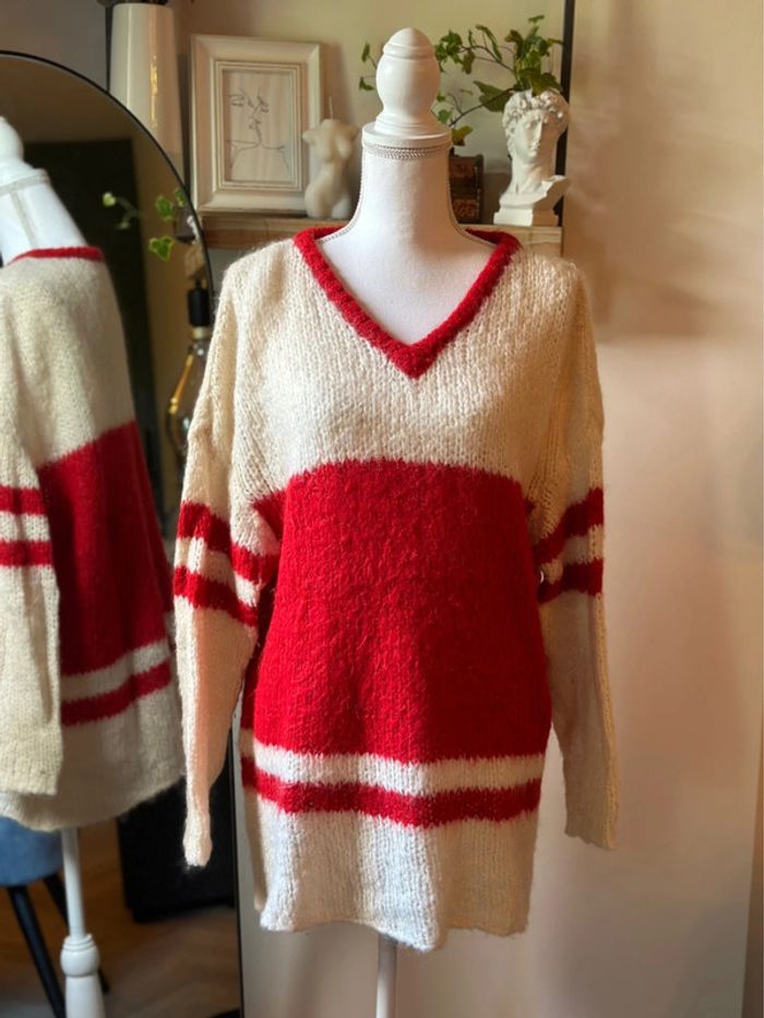 Pull en maille alpaga mohair modèle Manina American Vintage - Taille XS/S oversize - photo numéro 2
