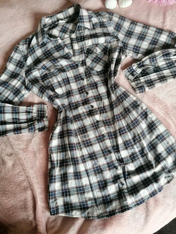 Chemise longe camaïeu