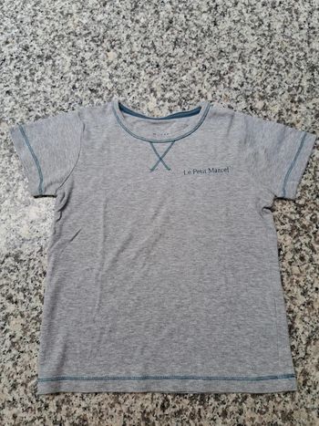 Little Marcel : tee-shirt gris (128)