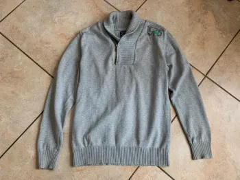 Pull jack & jones gris T M col montant