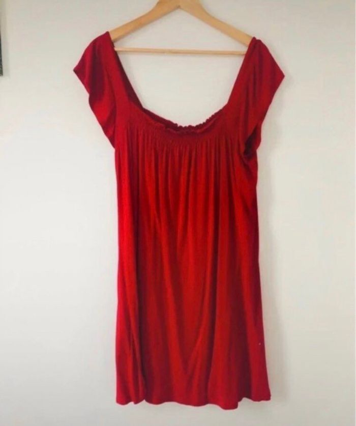 Mini robe plage taille 38 rouge - photo numéro 2