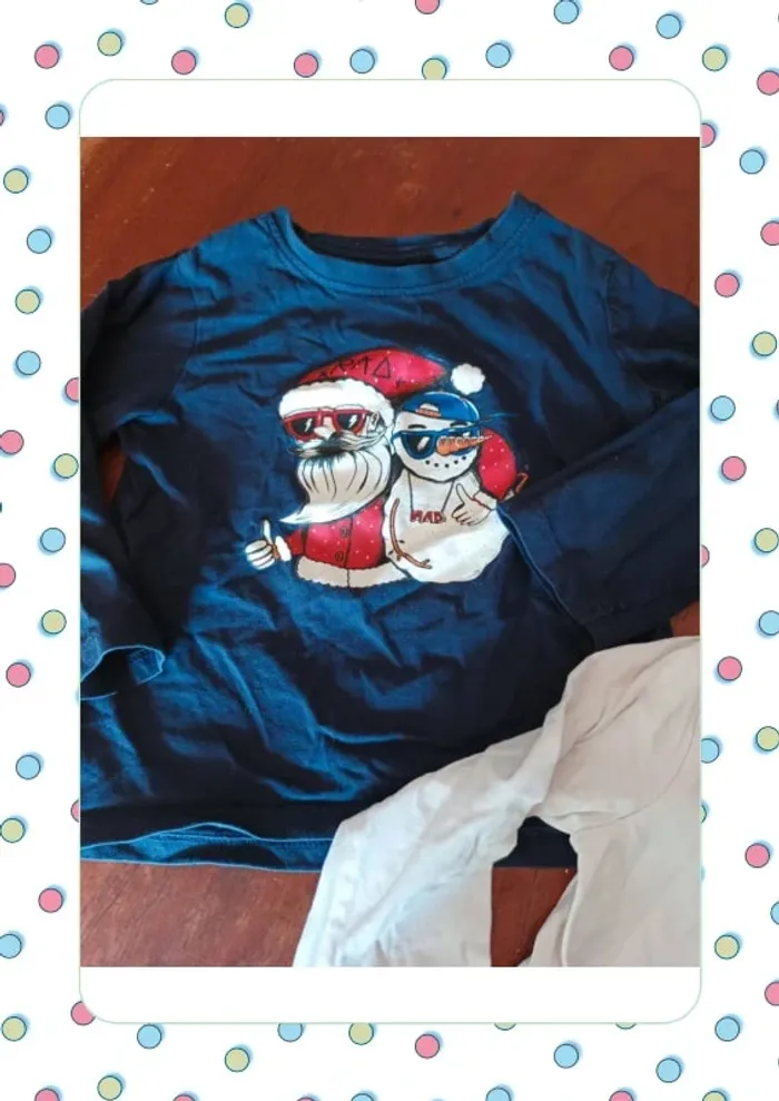 2 Tee shirt manches longues noël - photo numéro 2