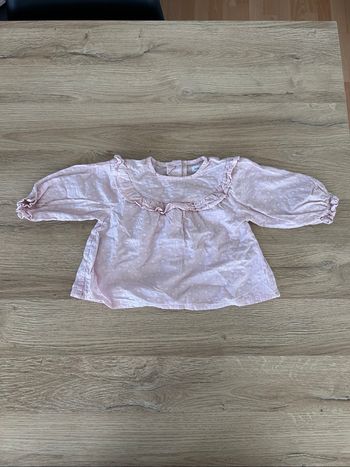 Blouse rose bébé fille Vertbaudet taille 6 mois