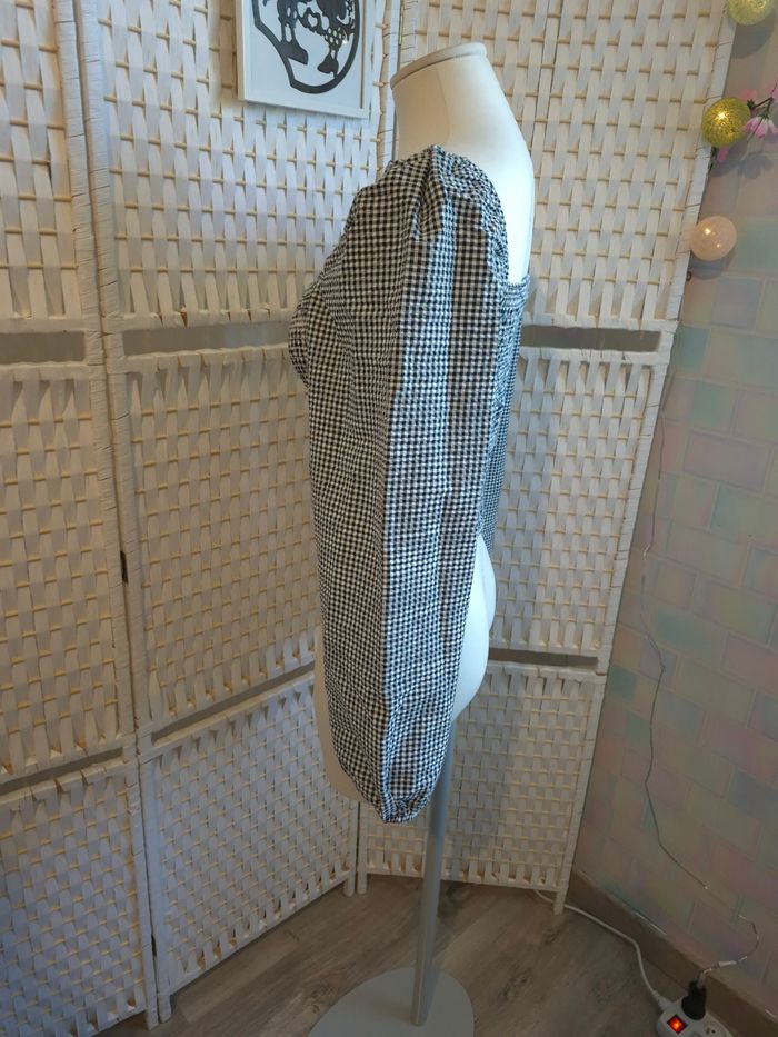🖤 joli top Gingham à manches bouffantes BZB femme TL / 40 🖤 - photo numéro 10