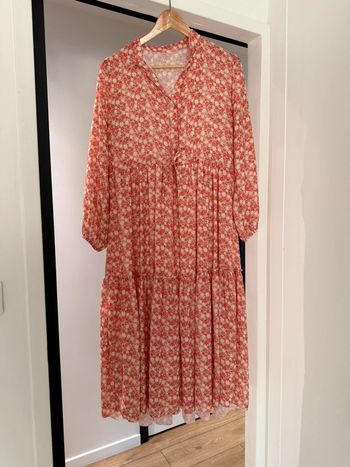 Robe longue rose fleuris - taille M/L