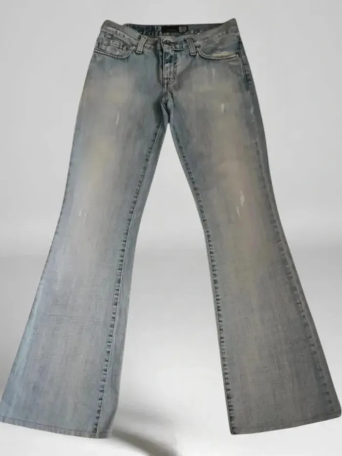 Jean vintage y2k SALSA ,coupe flare ,taille basse ,100 % coton - photo numéro 10