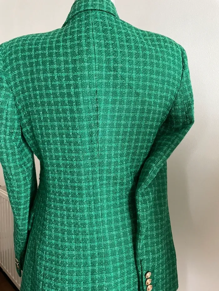 Zara Veste blazer tailleur tweed à boutonnage croisé taille S - photo numéro 14