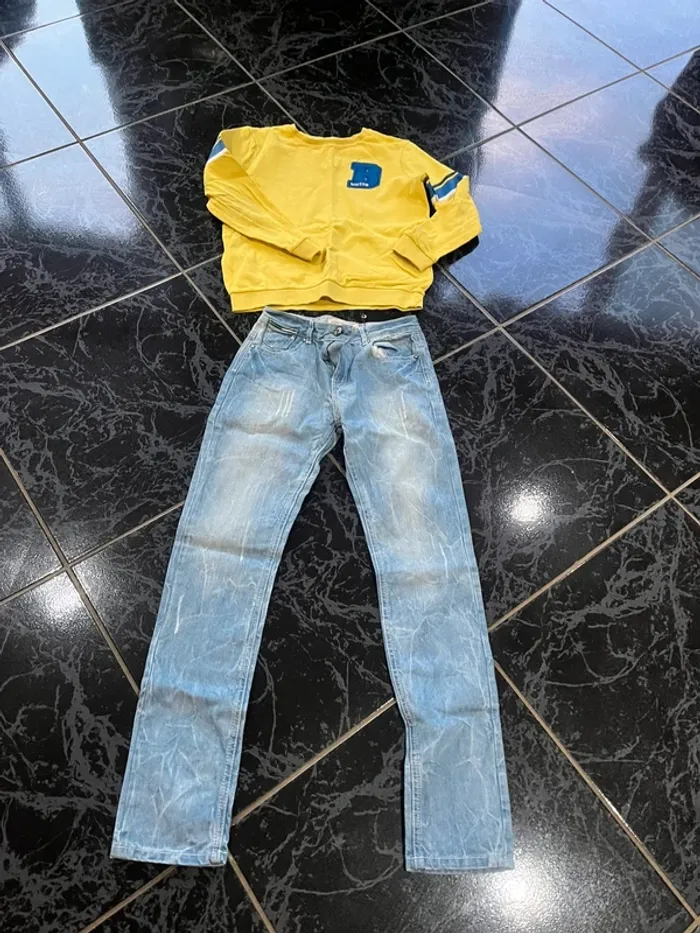 ensemble 12 ans jean et pull