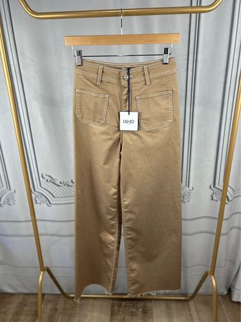 Pantalon jambes larges Liu Jo W26 Camel neuf