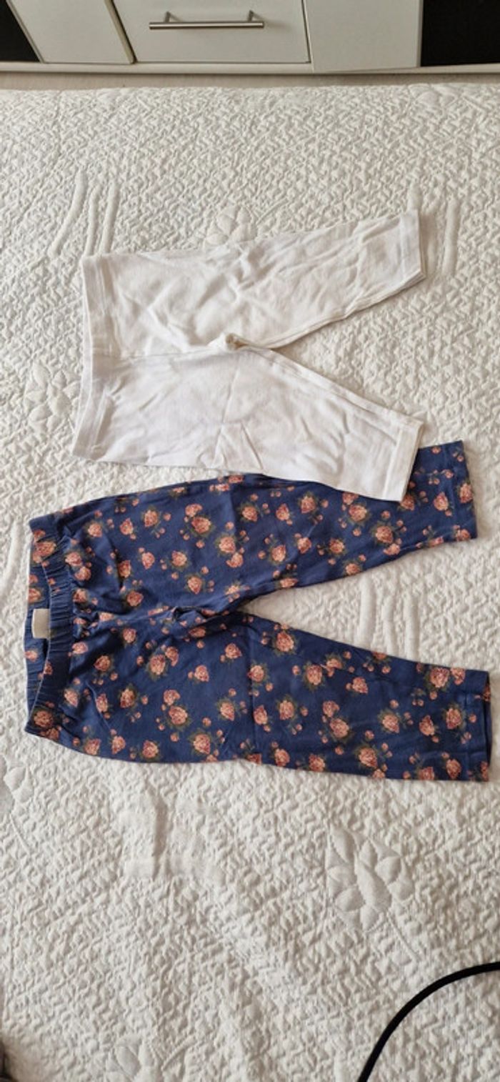 Lot de 2 legging court fille 3/4 ans