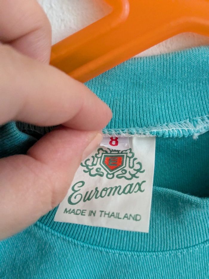 T-shirt bleu turquoise 8 ans Shapes - photo numéro 3