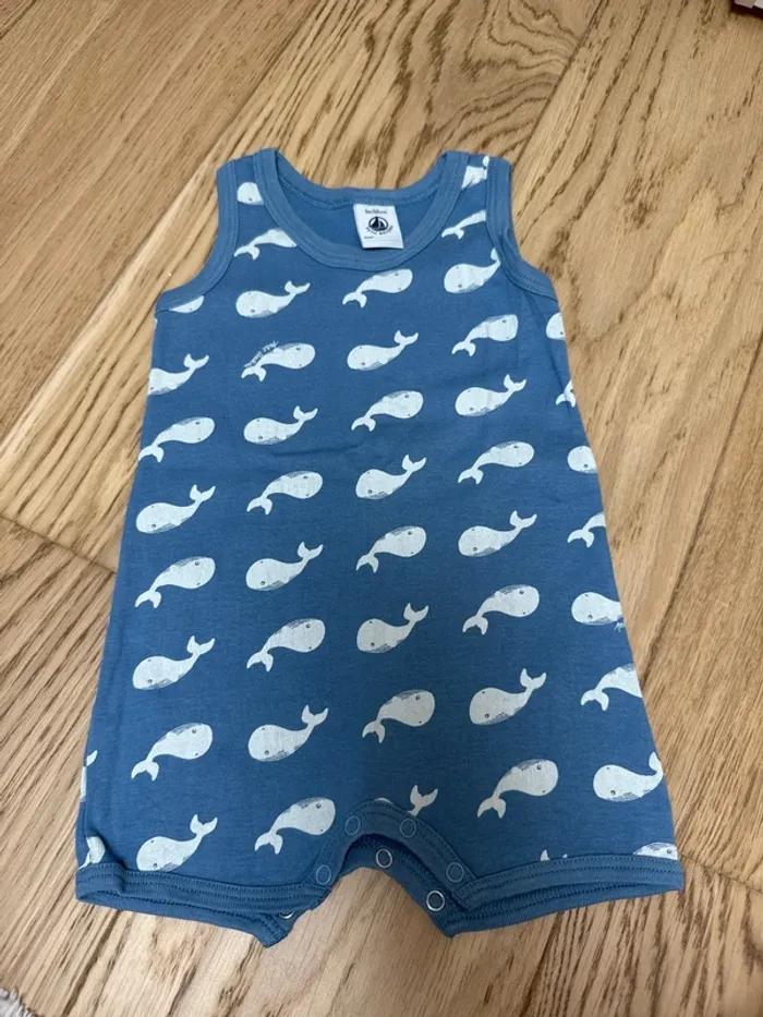 combishort petit bateau taille 3 mois