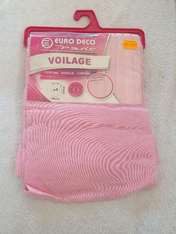 Rideau/voilage rose neuf
