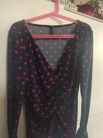 Stradivarius Chemisier pois froncé S