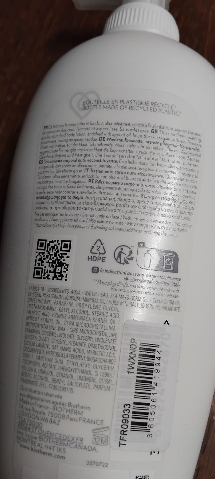 Lait corps biotherm - photo numéro 2