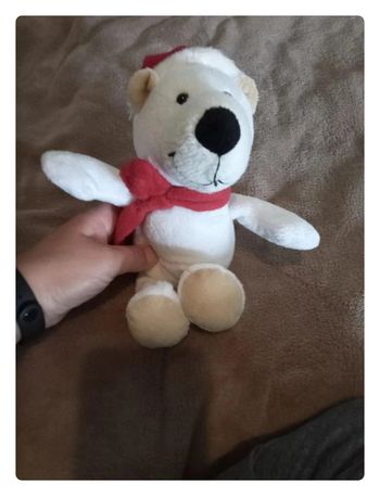 Peluche ours blanc Kinder