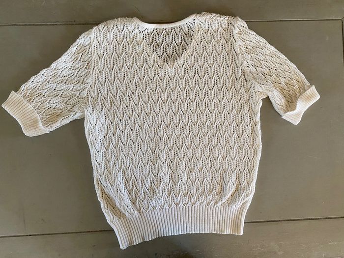 Tee shirt maille vintage crème blanc cassé taille 38 - photo numéro 15