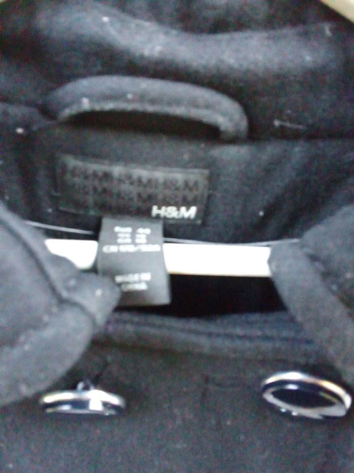 Manteau veste noire habillée avec laine taille 40 H&M - photo numéro 6