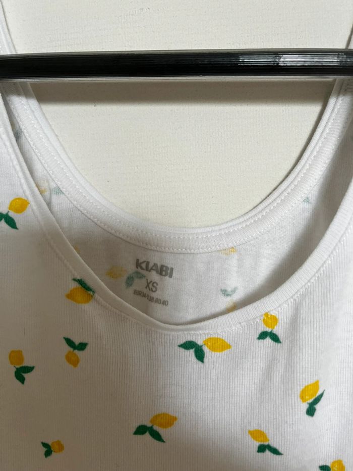 T-shirt débardeur avec citron blanc - photo numéro 3