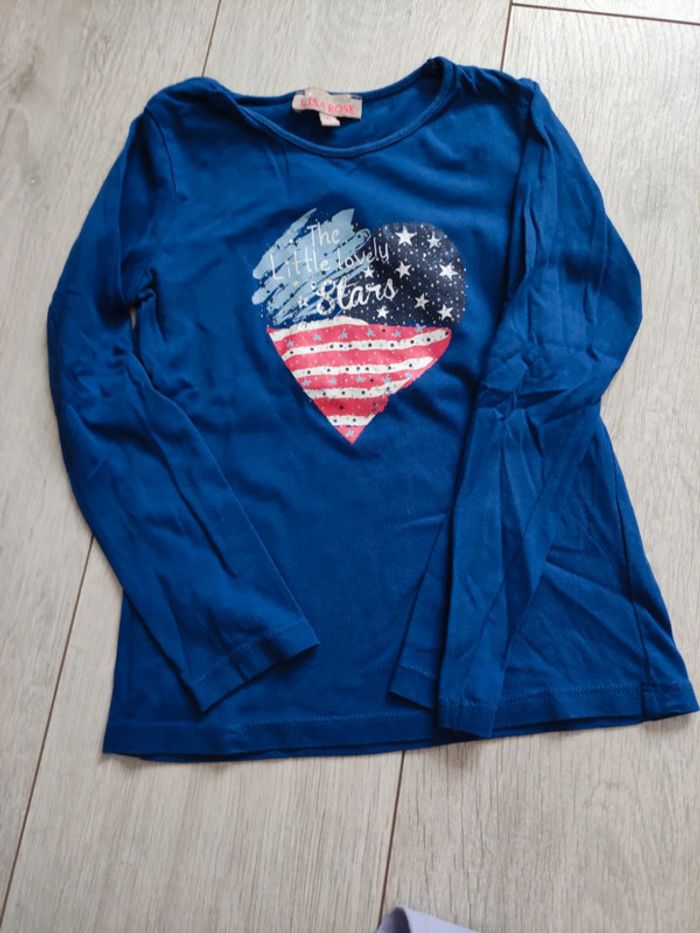 Lot tee shirt fille Lisa rose 6 ans - photo numéro 2
