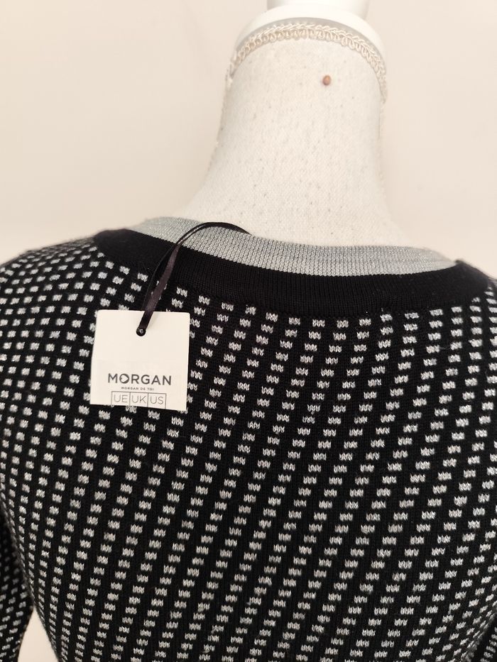 Robe neuve Morgan taille 36 maille noire et argentée automne hiver - photo numéro 8