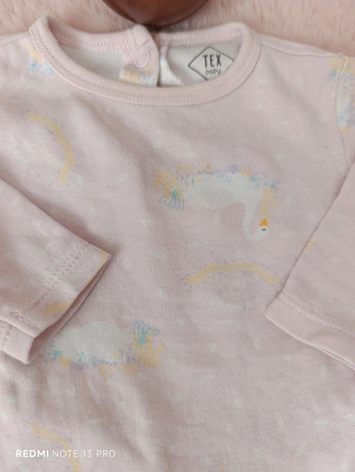 Lot pyjamas été coton princesse et cignes - photo numéro 3