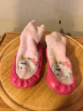 Chaussons chaussettes rose licornes taille 23/24