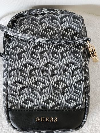 Mini sac bandoulière – Monogrammes gris/noir – 19×12 cm – Très bon état