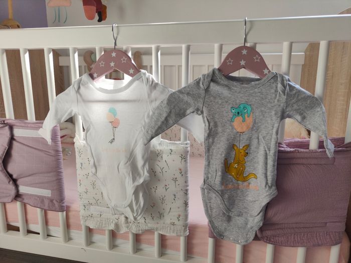Lots de 2 t-shirts manches longue et 2 bodies - photo numéro 3