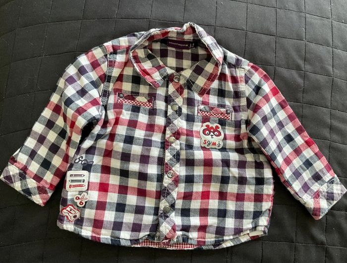 Ensemble salopette et chemise Sergent Major 9 mois - photo numéro 3