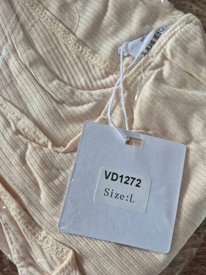 Débardeur Femme Crème Taille L/40 - photo numéro 3