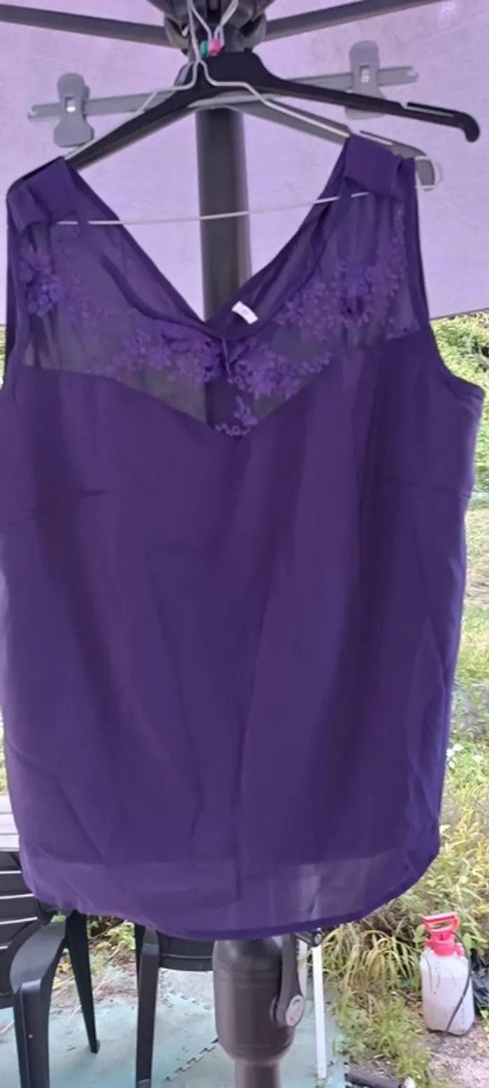 Débardeur femme violet - photo numéro 3