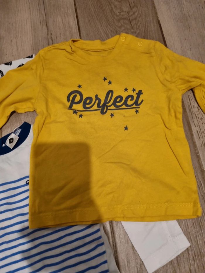 Lot de 3 t-shirts manches longues 9 mois - photo numéro 2
