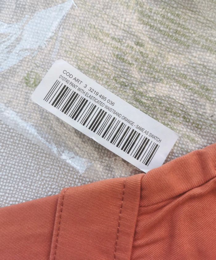 🌼Pantalon cargo rouille Vertbaudet 36 mois neuf étiquette coton Oeko-Tex - photo numéro 3